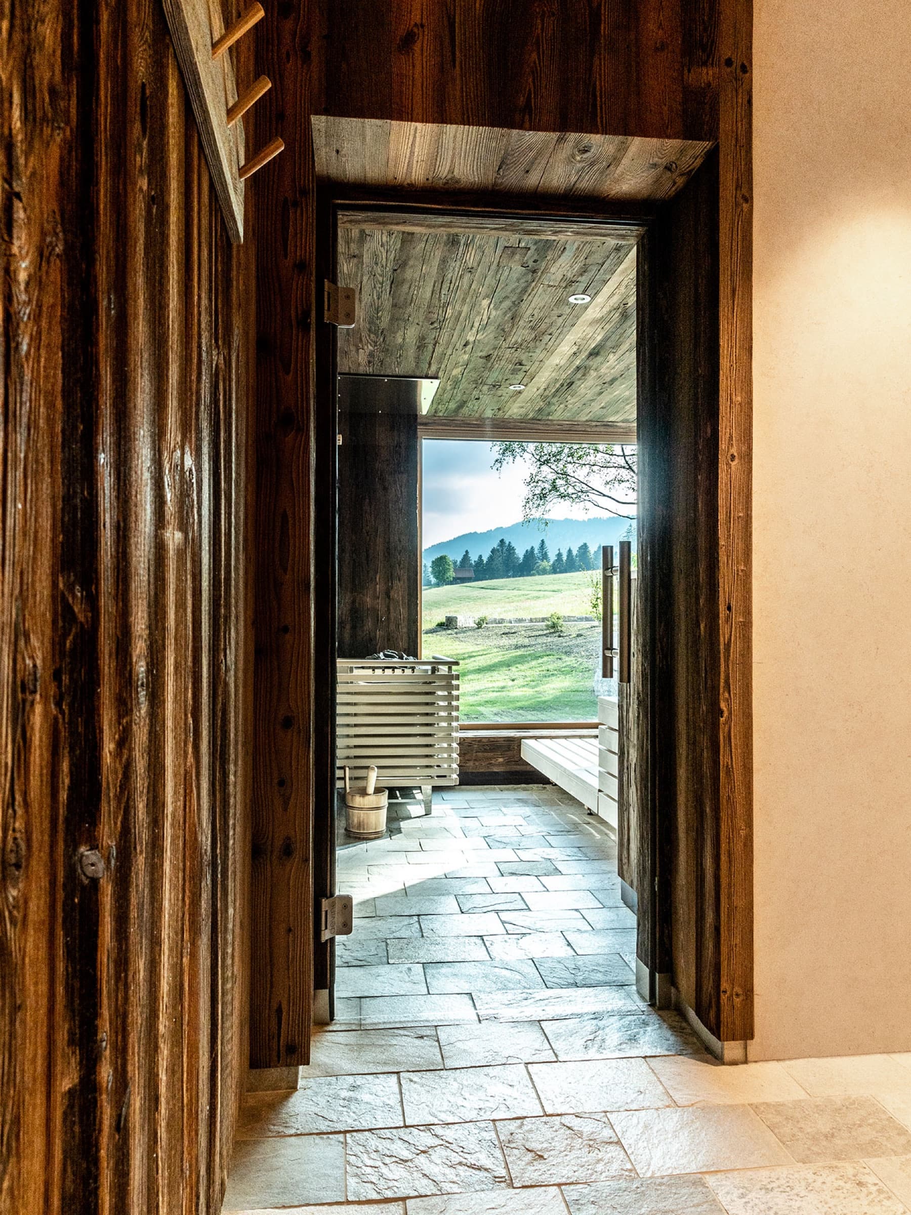 Zugang zur Sauna
